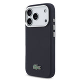 Apple iPhone 17 Pro Kılıf Lacoste Orjinal Lisanslı M-Safe Şarj Özellikli PVC Pike Desenli Arka Yüzey İkonik Timsah Dokuma Logolu Kapak