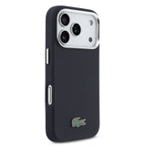 Apple iPhone 17 Pro Kılıf Lacoste Orjinal Lisanslı M-Safe Şarj Özellikli PVC Pike Desenli Arka Yüzey İkonik Timsah Dokuma Logolu Kapak