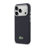 Apple iPhone 17 Pro Kılıf Lacoste Orjinal Lisanslı M-Safe Şarj Özellikli PVC Yarı Pike Desenli Arka Yüzey İkonik Timsah Dokuma Logolu Kapak
