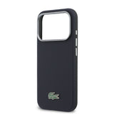 Apple iPhone 17 Pro Kılıf Lacoste Orjinal Lisanslı M-Safe Şarj Özellikli PVC Yarı Pike Desenli Arka Yüzey İkonik Timsah Dokuma Logolu Kapak