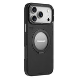 Apple iPhone 17 Pro Kılıf M-safe Şarj Özellikli 360 Derece Standlı Basit Mat Deri Desenli Youngkit Tech Leather Serisi Kapak