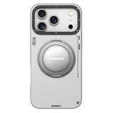 Apple iPhone 17 Pro Kılıf M-safe Şarj Özellikli 360 Derece Standlı Basit Mat Deri Desenli Youngkit Tech Leather Serisi Kapak