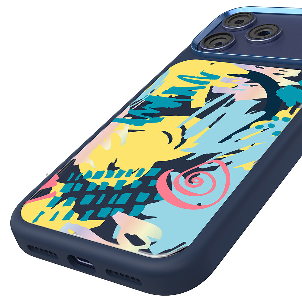 Apple iPhone 17 Pro Kılıf M-safe Şarj Özellikli 3D Baskılı Tasarım Mutural Graffiti Serisi Kapak