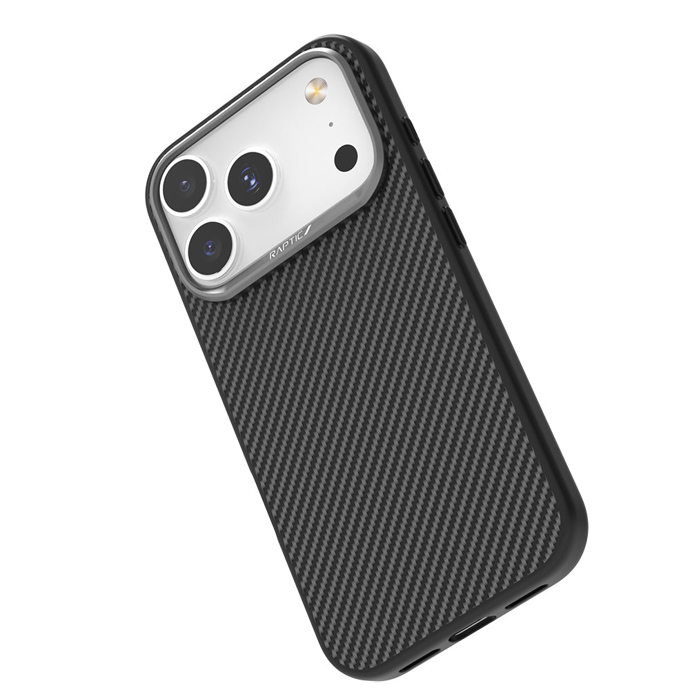 Apple iPhone 17 Pro Kılıf M-safe Şarj Özellikli 600D Metal Kamera Çerçeveli Raptic Aramid Fiber Serisi Kapak