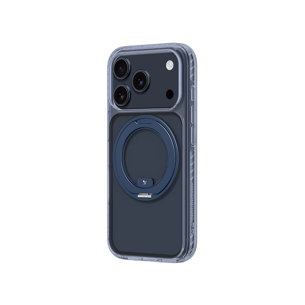 Apple iPhone 17 Pro Kılıf M-Safe Şarj Özellikli Airbag Tasarımlı Standlı AmazingThing Titan Pro MagSpin Kapak