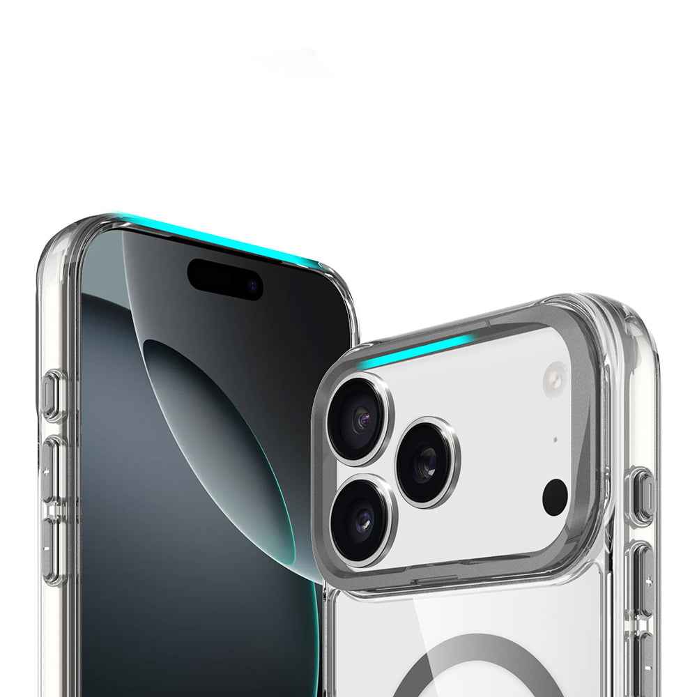Apple iPhone 17 Pro Kılıf M-safe Şarj Özellikli Airbagli Kamera Standlı Zore Azor Kapak