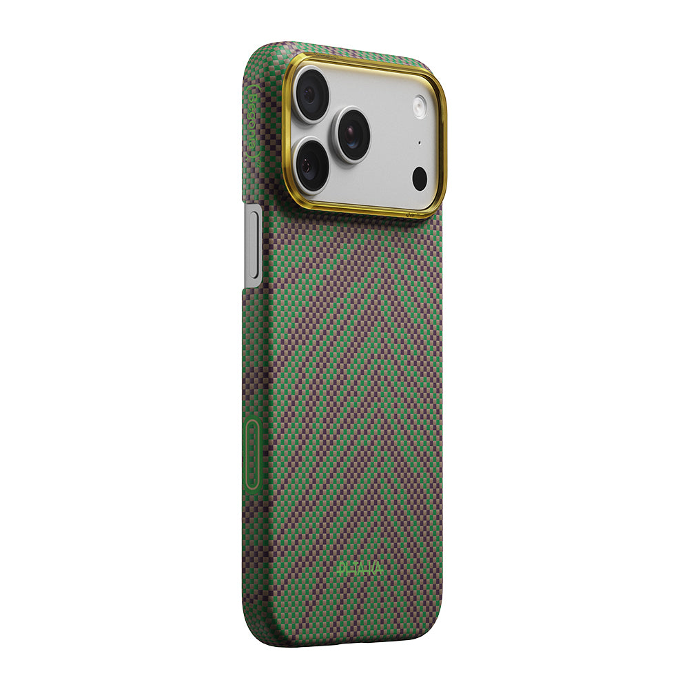 Apple iPhone 17 Pro Kılıf M-safe Şarj Özellikli Aramid Karbon Fiber Pitaka Breath of Veins Serisi Kapak