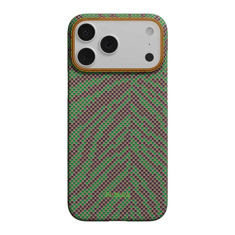 Apple iPhone 17 Pro Kılıf M-safe Şarj Özellikli Aramid Karbon Fiber Pitaka Breath of Veins Serisi Kapak