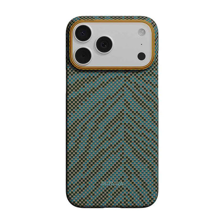 Apple iPhone 17 Pro Kılıf M-safe Şarj Özellikli Aramid Karbon Fiber Pitaka Breath of Veins Serisi Kapak