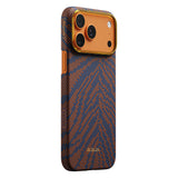 Apple iPhone 17 Pro Kılıf M-safe Şarj Özellikli Aramid Karbon Fiber Pitaka Breath of Veins Serisi Kapak