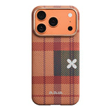 Apple iPhone 17 Pro Kılıf M-safe Şarj Özellikli Aramid Karbon Fiber Pitaka Flora in Grid Serisi Kapak