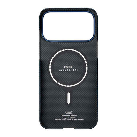 Apple iPhone 17 Pro Kılıf M-safe Şarj Özellikli Aramid Karbon Fiber Pitaka İnternazionale Milano Serisi Kapak