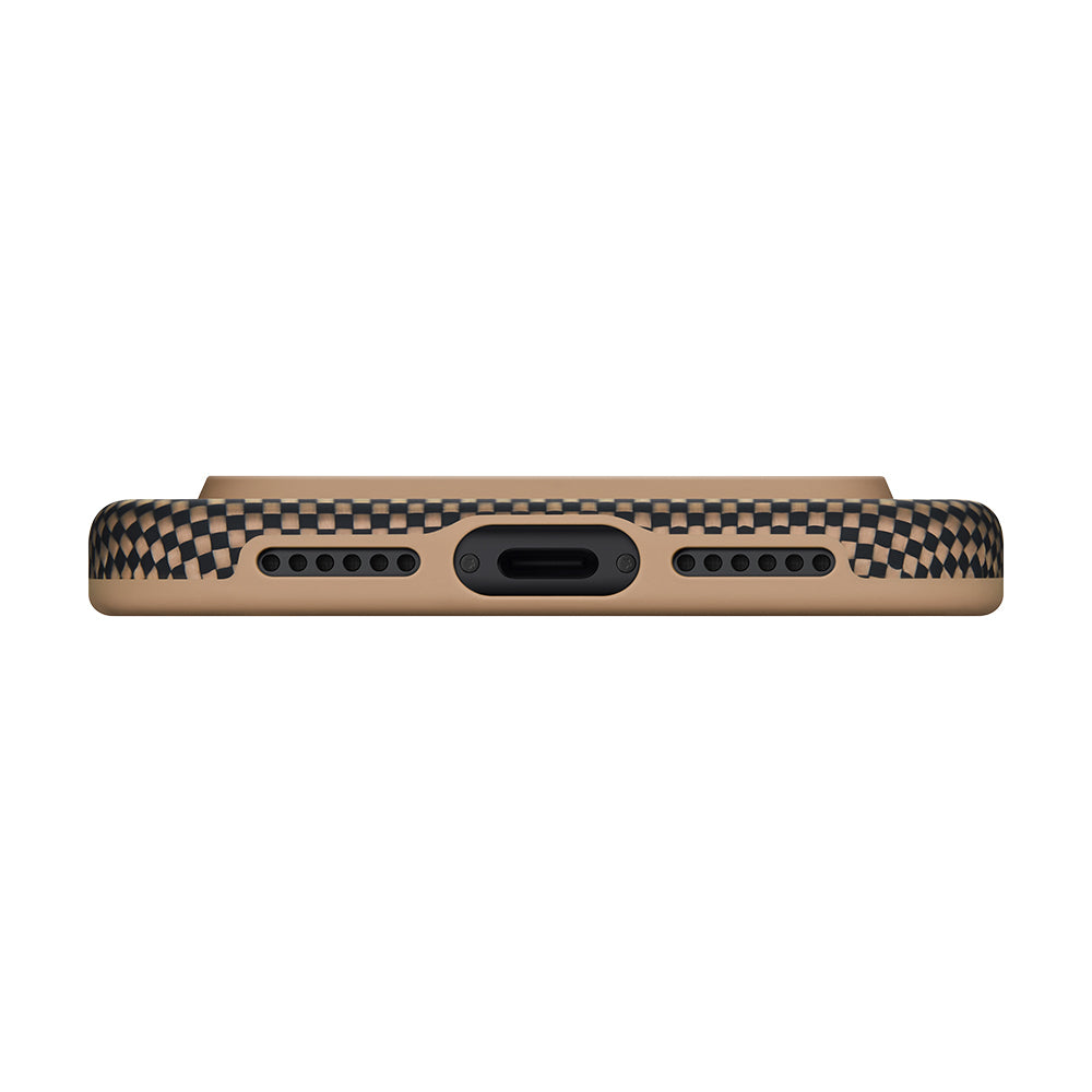 Apple iPhone 17 Pro Kılıf M-safe Şarj Özellikli Aramid Fiber Pitaka Military-Grade Sunset-Moonrise Serisi Kapak