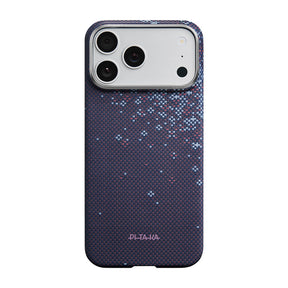 Apple iPhone 17 Pro Kılıf M-safe Şarj Özellikli Aramid Karbon Fiber Pitaka Sakura Hours Serisi Kapak
