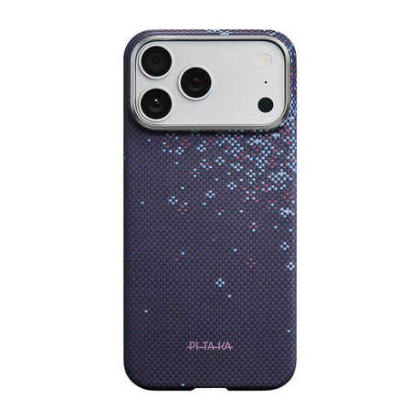 Apple iPhone 17 Pro Kılıf M-safe Şarj Özellikli Aramid Karbon Fiber Pitaka Sakura Hours Serisi Kapak