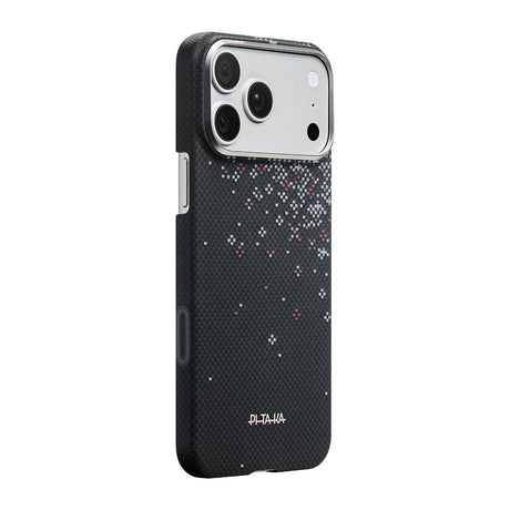 Apple iPhone 17 Pro Kılıf M-safe Şarj Özellikli Aramid Karbon Fiber Pitaka Sakura Hours Serisi Kapak