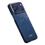 Apple iPhone 17 Pro Kılıf M-safe Şarj Özellikli Aramid Karbon Fiber Pitaka Sakura Hours Serisi Kapak