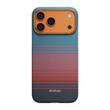 Apple iPhone 17 Pro Kılıf M-safe Şarj Özellikli Aramid Karbon Fiber Pitaka Sunset 2.0 California Dream Serisi Kapak