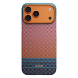 Apple iPhone 17 Pro Kılıf M-safe Şarj Özellikli Aramid Karbon Fiber Pitaka Sunset 2.0 California Dream Serisi Kapak