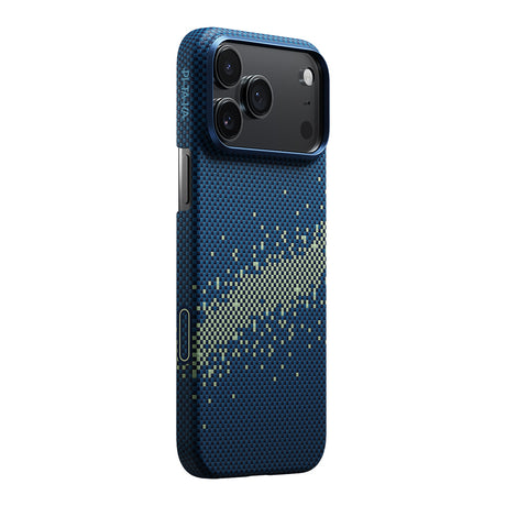 Apple iPhone 17 Pro Kılıf M-safe Şarj Özellikli Aramid Fiber Pitaka Tactile Woven Starpeak Serisi Milky Way Galaxy Kapak