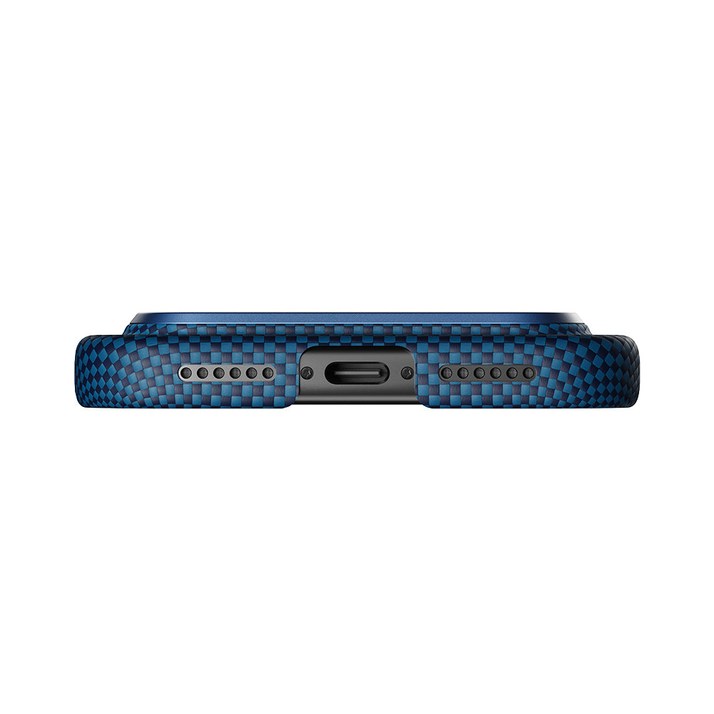 Apple iPhone 17 Pro Kılıf M-safe Şarj Özellikli Aramid Fiber Pitaka Tactile Woven Starpeak Serisi Milky Way Galaxy Kapak