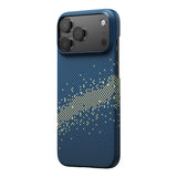 Apple iPhone 17 Pro Kılıf M-safe Şarj Özellikli Aramid Fiber Pitaka Tactile Woven Starpeak Serisi Milky Way Galaxy Kapak