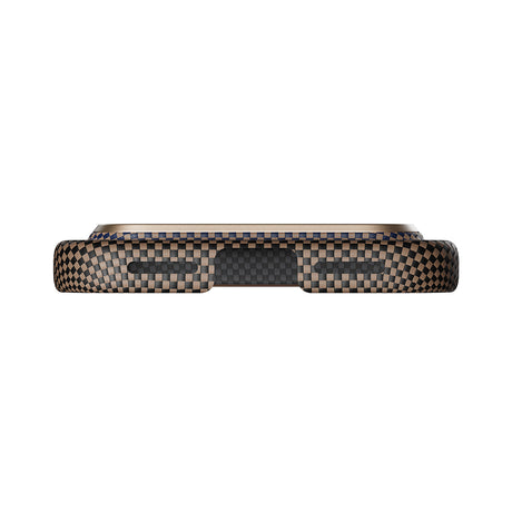 Apple iPhone 17 Pro Kılıf M-safe Şarj Özellikli Aramid Fiber Pitaka Tactile Woven Sunset-Moonrise Serisi Kapak
