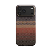 Apple iPhone 17 Pro Kılıf M-safe Şarj Özellikli Aramid Fiber Pitaka Tactile Woven Sunset-Moonrise Serisi Kapak