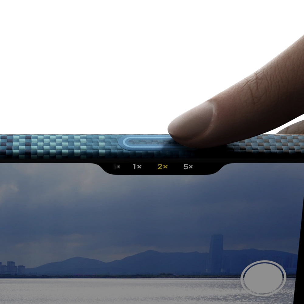 Apple iPhone 17 Pro Kılıf M-safe Şarj Özellikli Aramid Fiber Pitaka Tactile Woven Sunset-Moonrise Serisi Kapak
