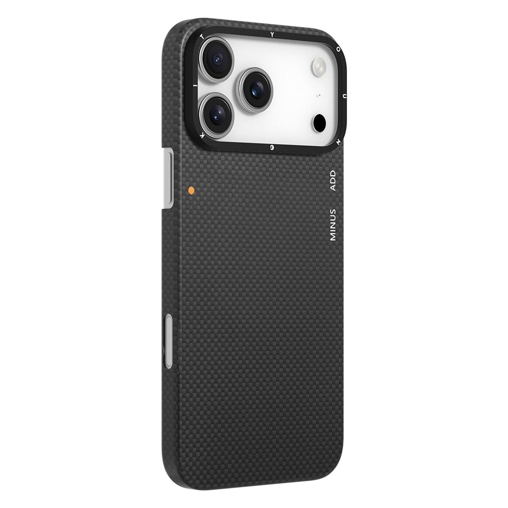 Apple iPhone 17 Pro Kılıf M-safe Şarj Özellikli Aramid Fiber Youngkit 1500D Kevlar Extreme Wing Titanyum-Gold Serisi Kapak