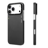 Apple iPhone 17 Pro Kılıf M-safe Şarj Özellikli Aramid Fiber Youngkit 1500D Kevlar Extreme Wing Titanyum-Gold Serisi Kapak