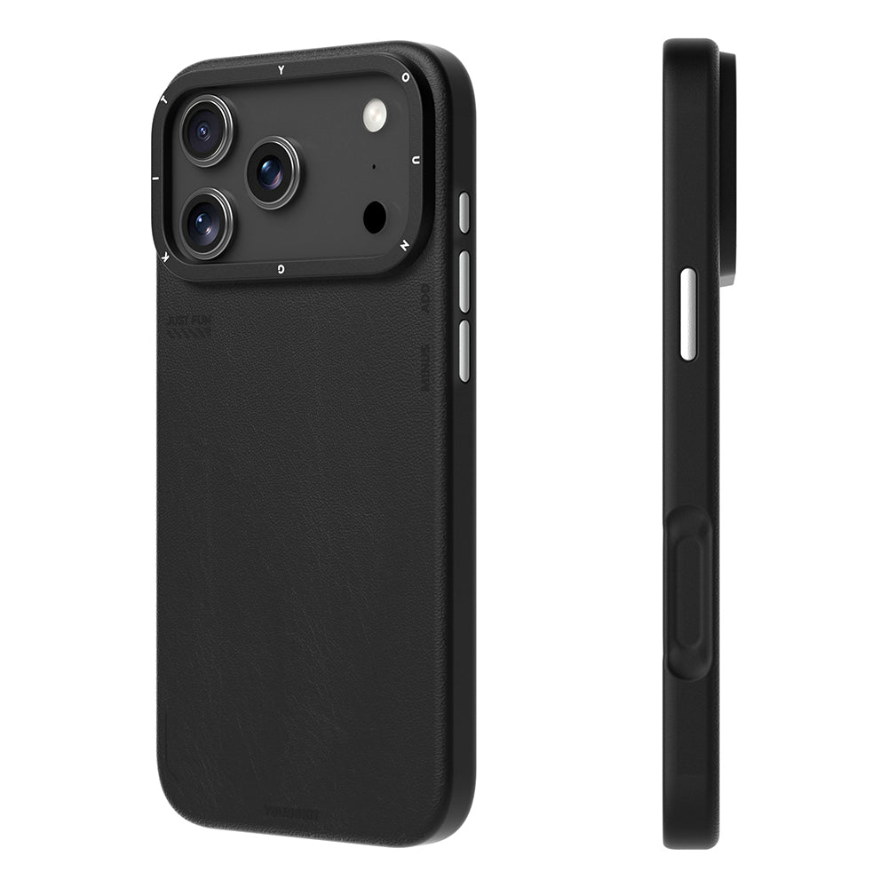 Apple iPhone 17 Pro Kılıf M-safe Şarj Özellikli Basit Mat Deri Desenli Youngkit Tech Fashion Serisi Kapak