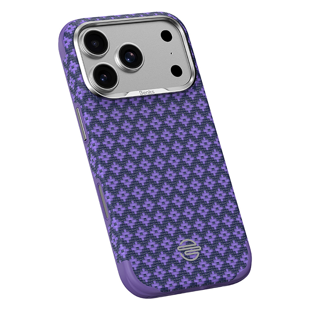Apple iPhone 17 Pro Kılıf M-Safe Şarj Özellikli Benks ArmorPro ArmorEdge X9 Serisi Kevlar Karbon Kapak
