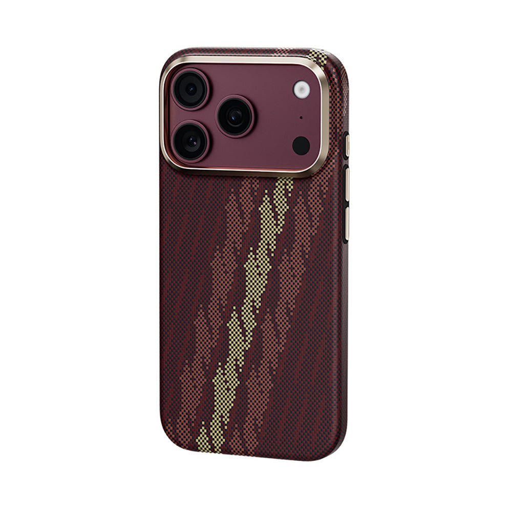 Apple iPhone 17 Pro Kılıf M-Safe Şarj Özellikli Benks Haven Air 2.0 Rouge Serisi Kevlar Karbon Kapak