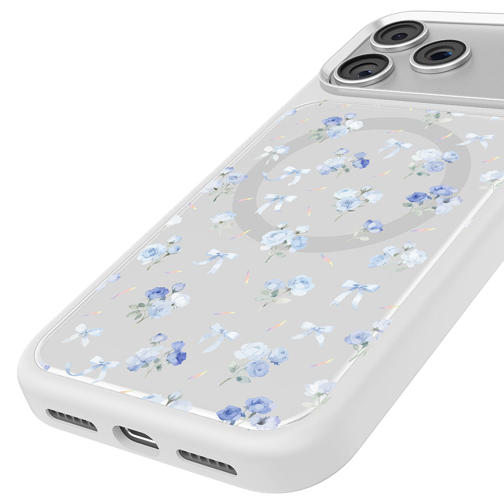 Apple iPhone 17 Pro Kılıf M-safe Şarj Özellikli Çiçek Tasarımlı Mutural Flower Serisi Kapak