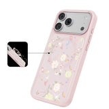 Apple iPhone 17 Pro Kılıf M-safe Şarj Özellikli Çiçek Tasarımlı Mutural Flower Serisi Kapak