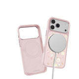 Apple iPhone 17 Pro Kılıf M-safe Şarj Özellikli Çiçek Tasarımlı Mutural Flower Serisi Kapak