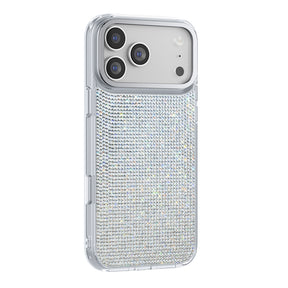 Apple iPhone 17 Pro Kılıf M-Safe Şarj Özellikli El İşlemeli Swarovski Taşlı Zore Paris Riva Sert PC Kapak