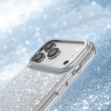 Apple iPhone 17 Pro Kılıf M-Safe Şarj Özellikli El İşlemeli Swarovski Taşlı Zore Paris Riva Sert PC Kapak