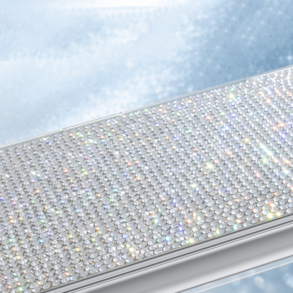 Apple iPhone 17 Pro Kılıf M-Safe Şarj Özellikli El İşlemeli Swarovski Taşlı Zore Paris Riva Sert PC Kapak