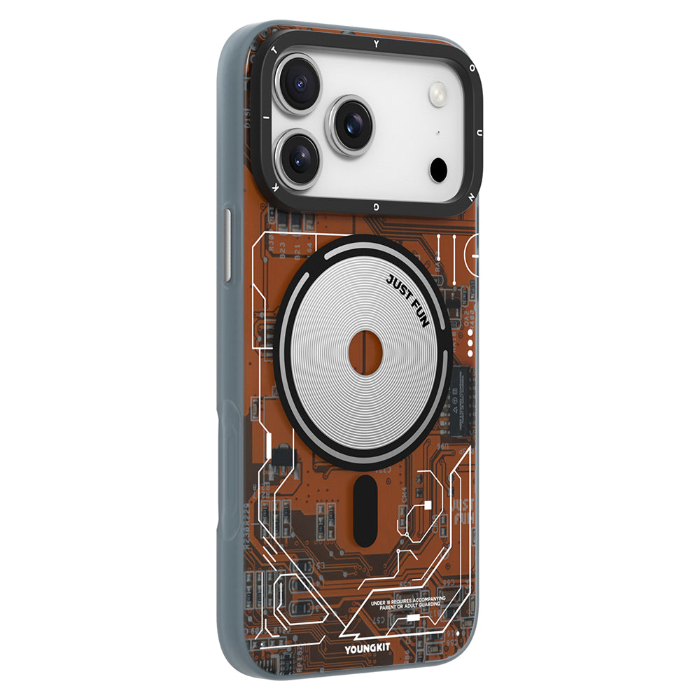 Apple iPhone 17 Pro Kılıf M-safe Şarj Özellikli Kamera Denetim Butonlu Youngkit Technology Serisi Kapak