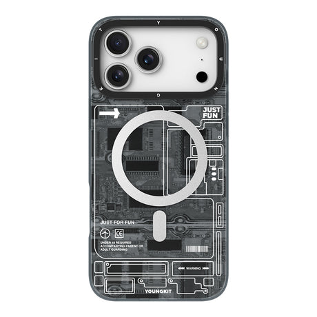 Apple iPhone 17 Pro Kılıf M-safe Şarj Özellikli Kamera Denetim Butonlu Youngkit Technology Serisi Kapak