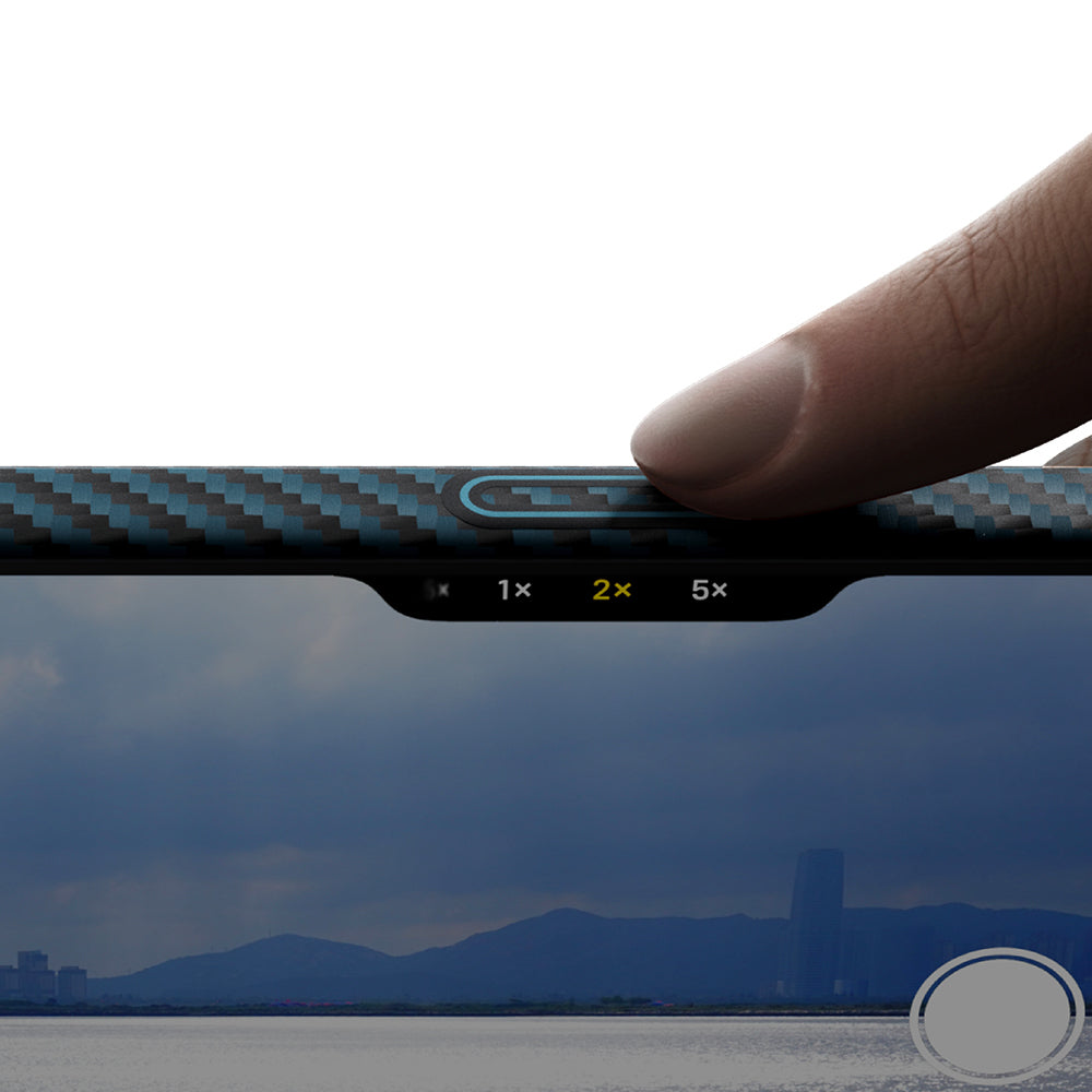 Apple iPhone 17 Pro Kılıf M-Safe Şarj Özellikli Kamera Kontrol Butonlu Aramid Fiber Pitaka Ultra-Slim Kapak