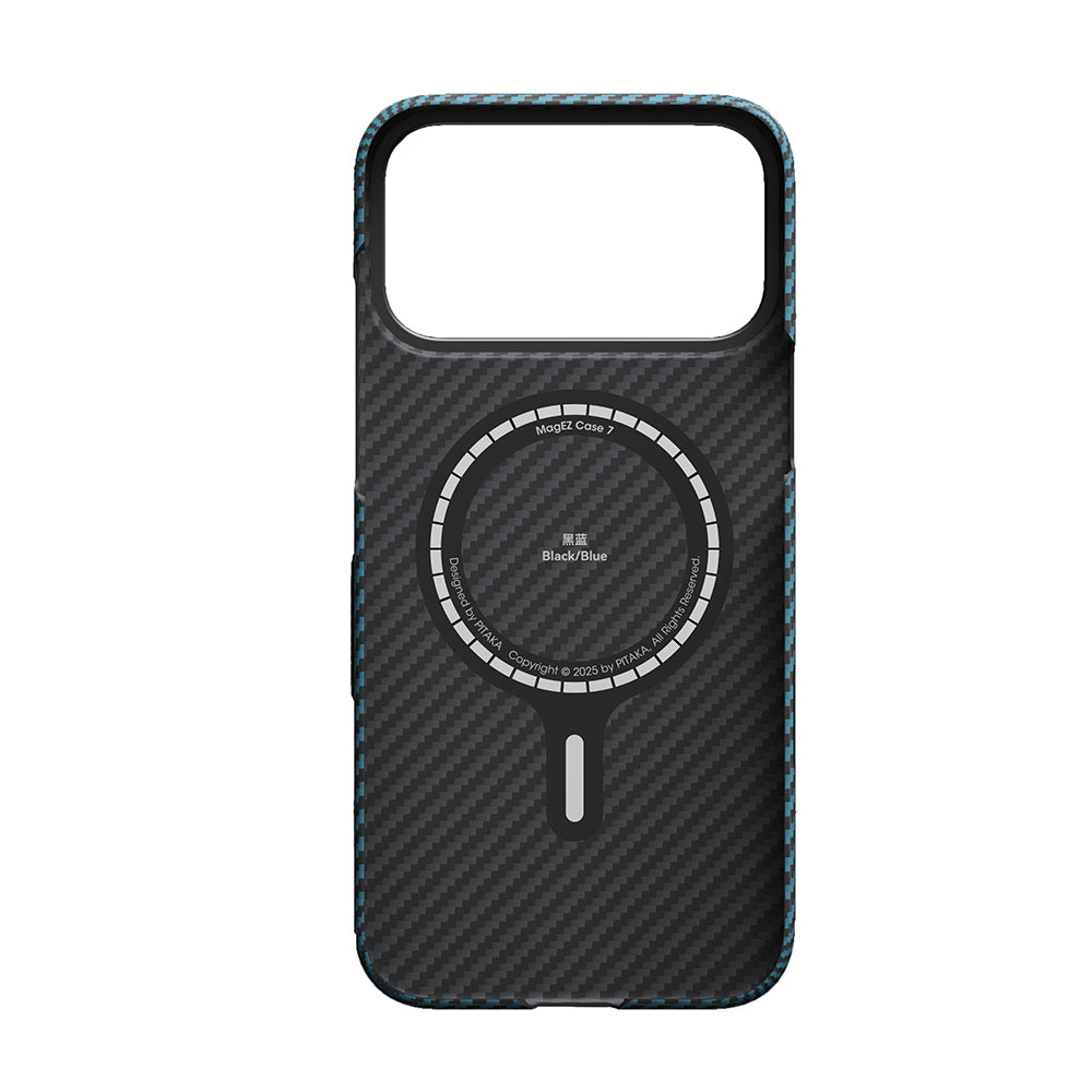 Apple iPhone 17 Pro Kılıf M-Safe Şarj Özellikli Kamera Kontrol Butonlu Aramid Fiber Pitaka Ultra-Slim Kapak