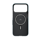 Apple iPhone 17 Pro Kılıf M-Safe Şarj Özellikli Kamera Kontrol Butonlu Aramid Fiber Pitaka Ultra-Slim Kapak