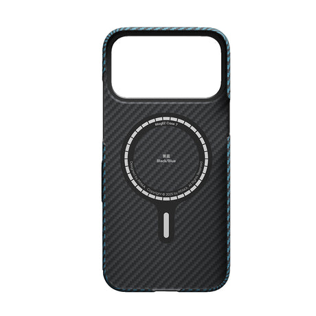 Apple iPhone 17 Pro Kılıf M-Safe Şarj Özellikli Kamera Kontrol Butonlu Aramid Fiber Pitaka Ultra-Slim Kapak