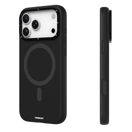 Apple iPhone 17 Pro Kılıf M-Safe Şarj Özellikli Kamera Standlı Youngkit Gel Cream Serisi Kapak