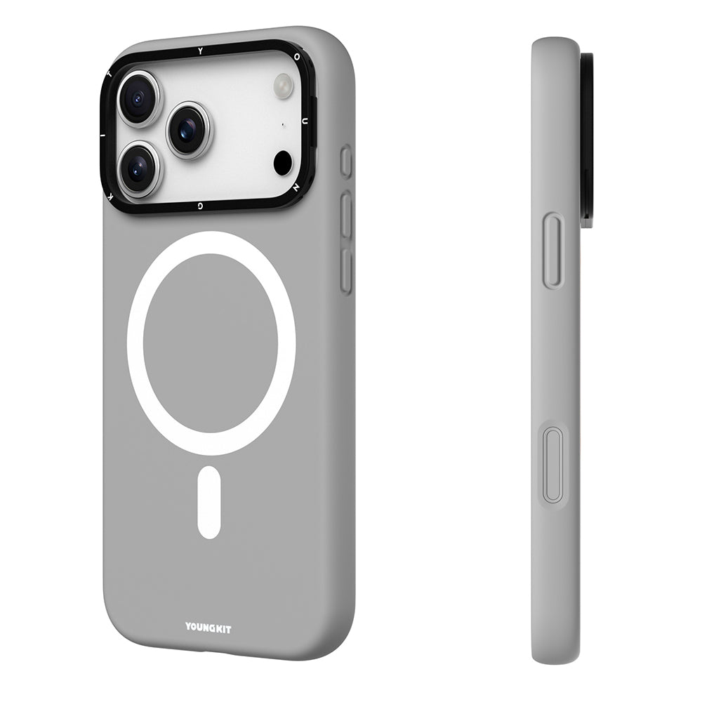 Apple iPhone 17 Pro Kılıf M-Safe Şarj Özellikli Kamera Standlı Youngkit Gel Cream Serisi Kapak