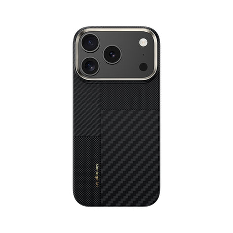 Apple iPhone 17 Pro Kılıf M-safe Şarj Özellikli Karbon Fiber Benks Montage ArmorAir Kevlar Kapak