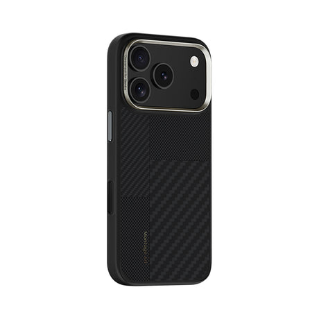 Apple iPhone 17 Pro Kılıf M-safe Şarj Özellikli Karbon Fiber Benks Montage Hybrid ArmorPro Kevlar Kapak
